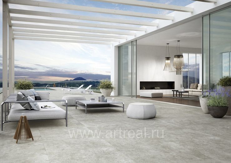 Керамогранит Graniti Fiandre Quietstones Maximum в интерьере