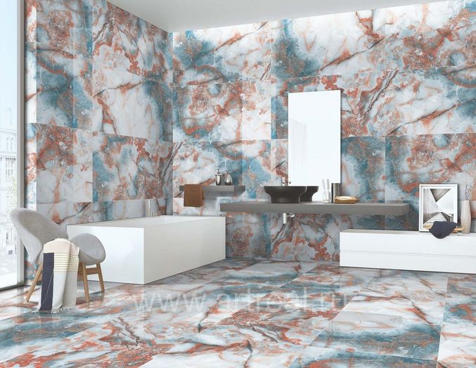 Керамогранит Bluezone Onyx Nebula в интерьере