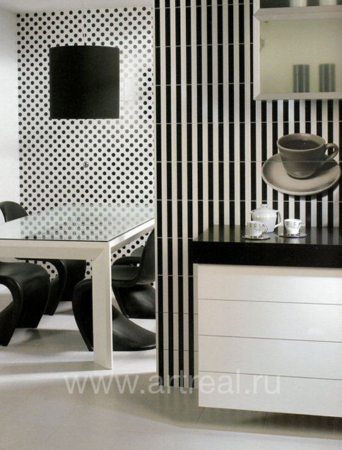 Интерьер керамической плитки Blanco Mate фабрики Vives (Испания)