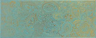 Vives Entretela настенная плитка Sari Oro Turquesa 50*20*1.1