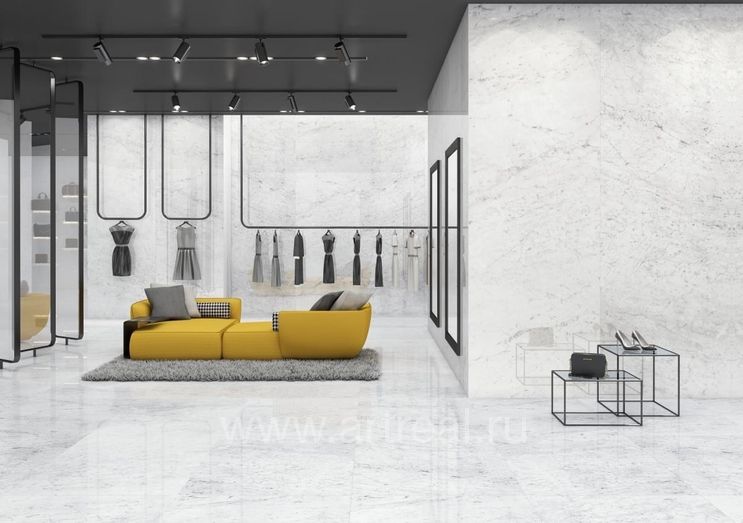 Керамогранит Coverlam Carrara в интерьере