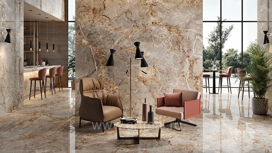 Керамогранит Ava Breccia Argentum в интерьере