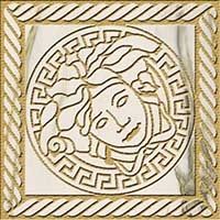 Gardenia (Versace) MaximVS вставка Angolo Greca Sabbiato Calacatta Green/Oro 10*10*6