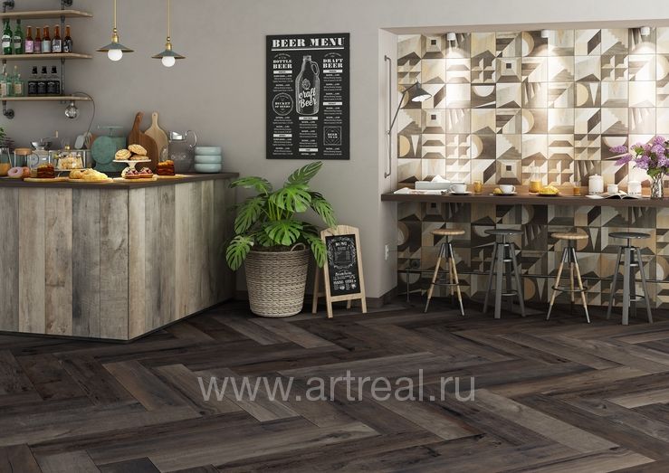 Керамогранит Rondine Aspen в интерьере