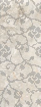 Fioranese Nu_Travertine Controfalda Decoro Crochet Silver Lucidato-Rettificato
