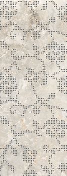 Fioranese Nu_Travertine Controfalda декор Decoro Crochet Silver Lucidato-Rettificato 30*60