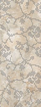 Fioranese Nu_Travertine Controfalda декор Decoro Crochet Walnut Lucidato-Rettificato 30*60