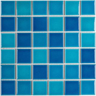 Star mosaic 48-48 Crackle Blue Mixed Glossy 48х48