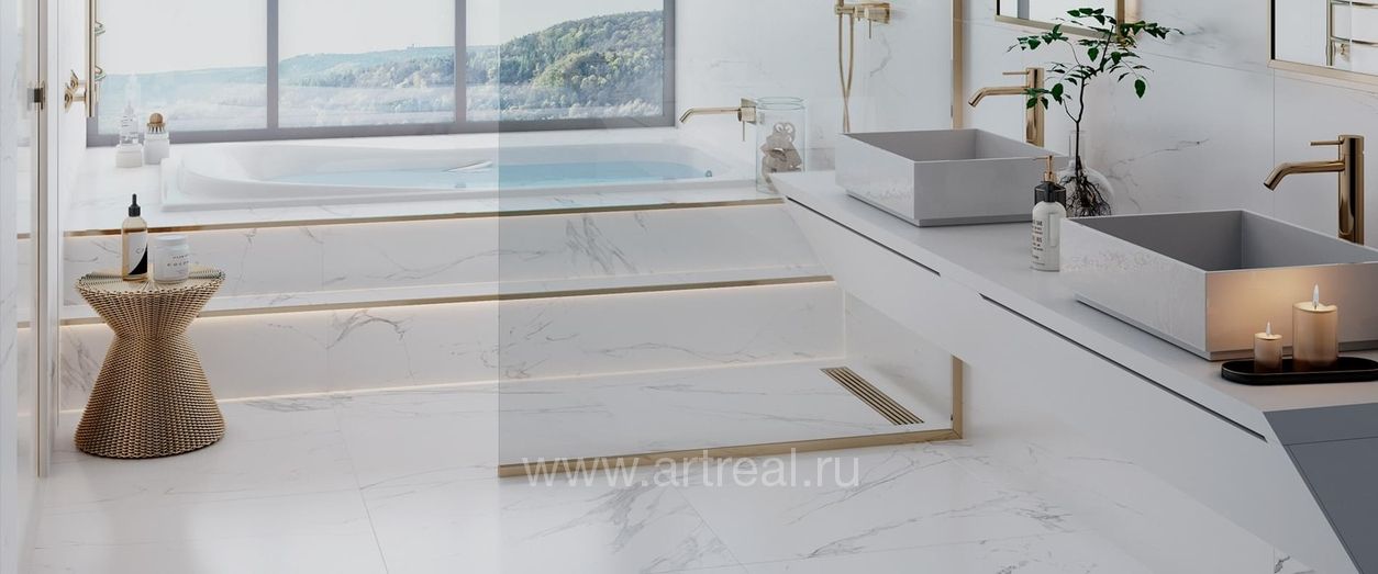 Porcelanosa Artic Керамогранит Porcelanosa Artic в интерьере
