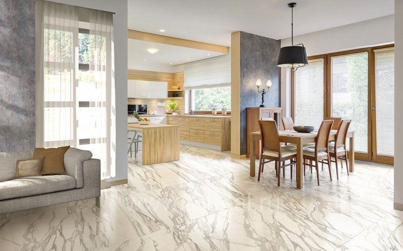 Керамогранит Idalgo Calacatta в интерьере