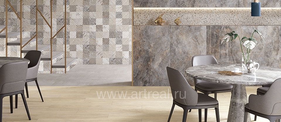 Керамогранит Vitra Rus Terrazzo-X в интерьере