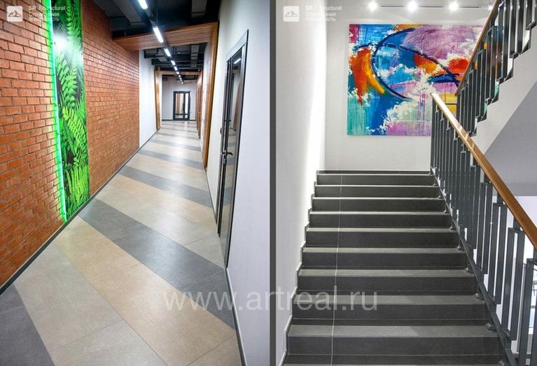 Керамогранит Idalgo Stone Cement в интерьере