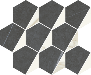 Italon Metropolis мозаика Mosaico Hexagon Cold 25.4*31*9