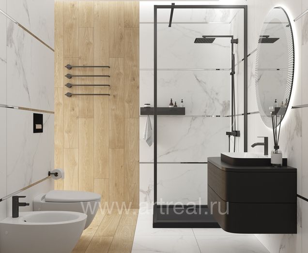 Керамогранит Laparet Calacatta Royal в интерьере