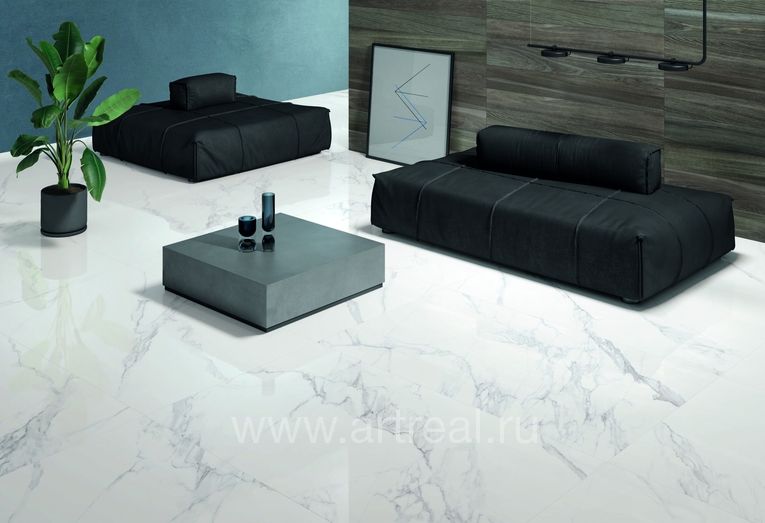 Керамогранит Museum Calacatta 4D в интерьере