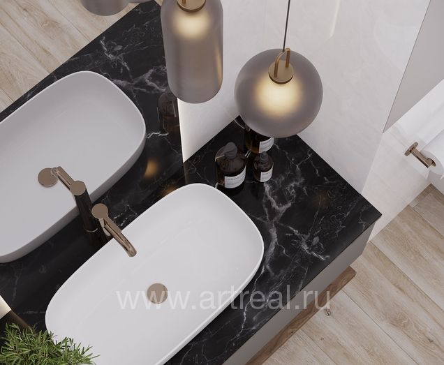 Керамогранит Laparet Diadem White в интерьере