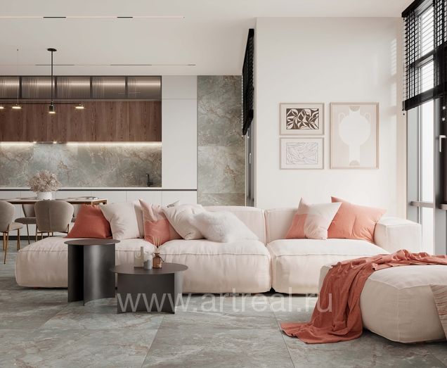 Laparet Gemini Olive Керамогранит Laparet Gemini Olive в интерьере