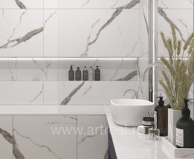 Laparet Golden White Statuario Керамогранит Laparet Golden White Statuario в интерьере