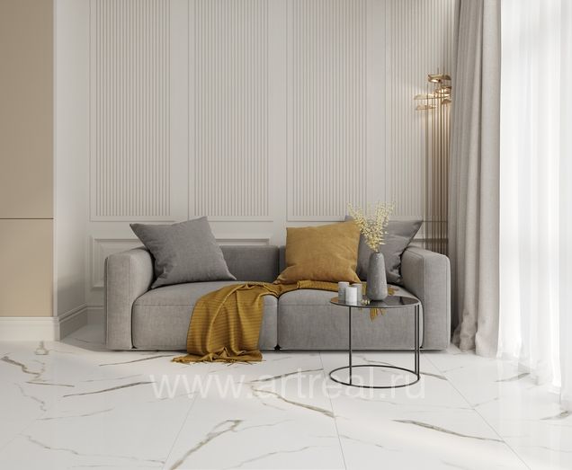 Laparet Golden White Statuario Керамогранит Laparet Golden White Statuario в интерьере