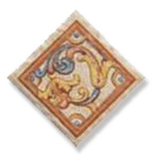 Epoca Aragon вставка Tozzetto Decorato Bianco 10*10