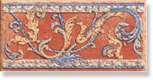 Epoca Aragon бордюр Fascia Rosso 33*16