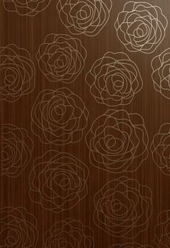 Aleluia Ceramicas Lara декор Decor Roses Castanho 32.7*58.6