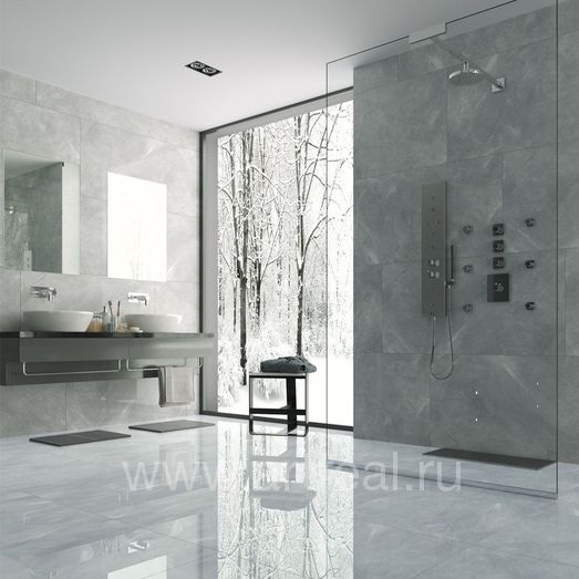 Керамогранит QUA Pulpis Grey в интерьере