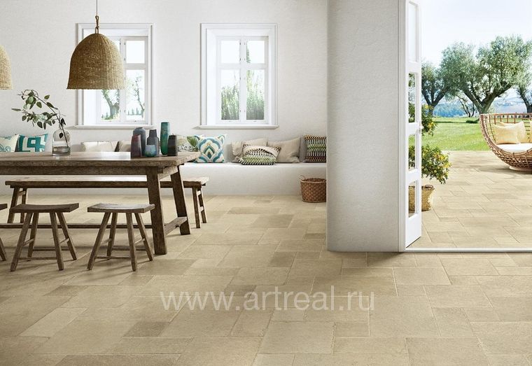 Керамогранит Cerdomus Effetto Pietra Di Ostuni в интерьере