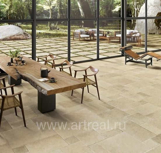 Керамогранит Cerdomus Effetto Pietra Di Ostuni в интерьере