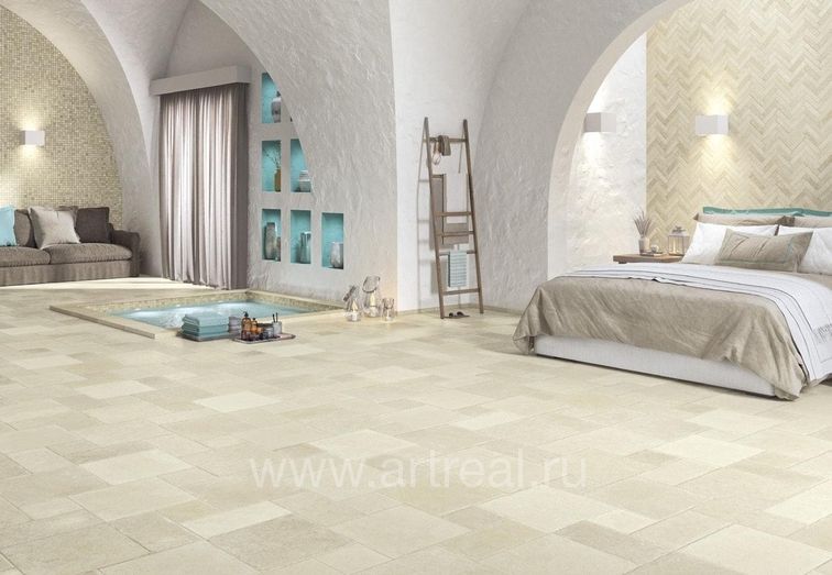 Керамогранит Cerdomus Effetto Pietra Di Ostuni в интерьере