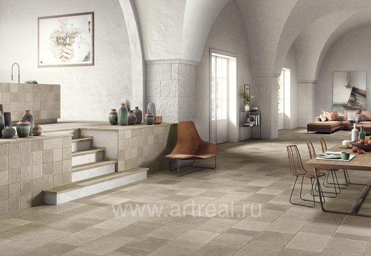 Керамогранит Cerdomus Effetto Pietra Di Ostuni в интерьере