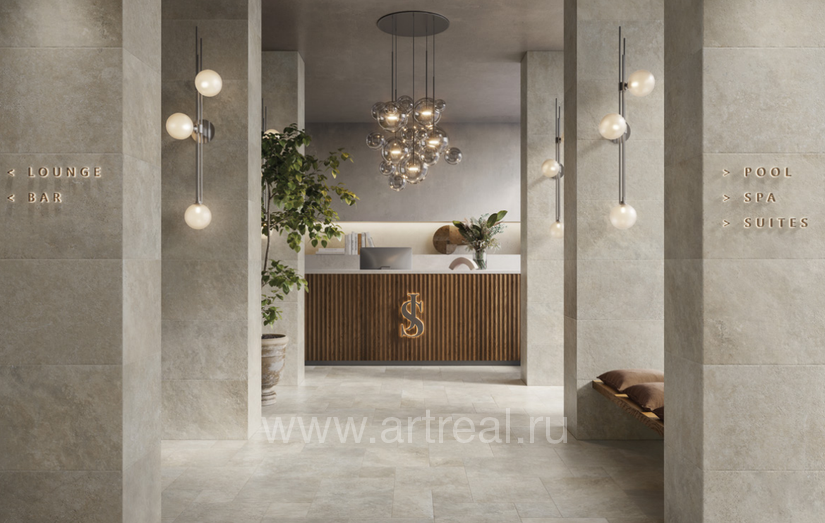 Керамогранит Cerdomus Jerusalem Stone в интерьере