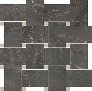 Cerdomus Sybil мозаика Contrasti Black Lev. con Tozz. Piombo 30*30