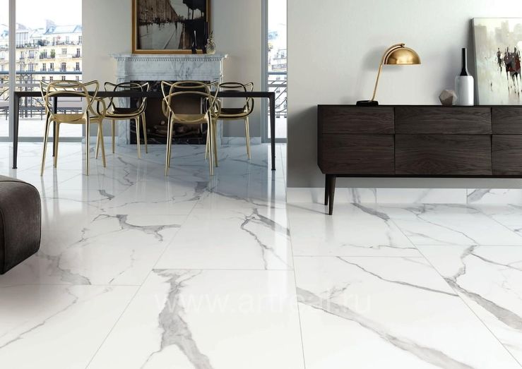 Керамогранит Cerdomus Statuario Bianco в интерьере