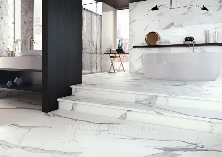 Керамогранит Cerdomus Statuario Bianco в интерьере