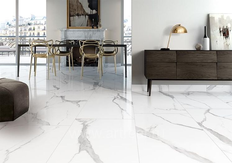 Керамогранит Cerdomus	Extremewhite в интерьере