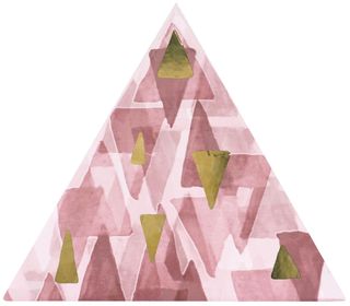 Petracer's Triangolo Impressioni Oro Su Rosa