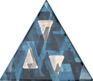 Petracer's Triangolo Impressioni Platino Su Azzurro