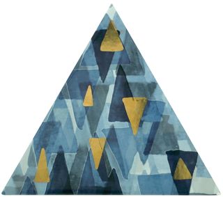 Petracer's Triangolo Impressioni Oro Su Azzurro