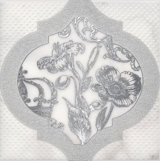 Kerama Marazzi Фрагонар декор Декор Фрагонар Белый 15*15