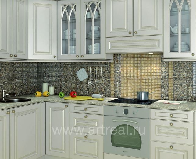 Мозаика Q-Stones Muare Камень в интерьере