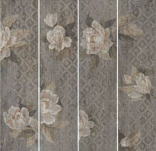 Kerama Marazzi Поджио керамогранит Поджио Цветы Коричневый 20*80