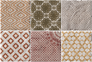 Cir & Serenissima Biarritz декор Inserto Paradise Ecru S/6 20*20