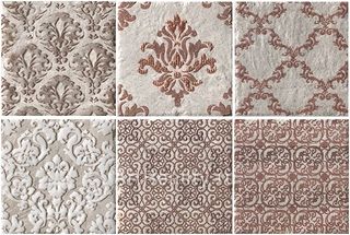 Cir & Serenissima Biarritz декор Inserto Aloha Ecru S/6 10*10