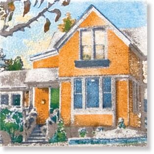 Kerama Marazzi Караоке декор Декор Домики 9.9*9.9