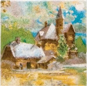 Kerama Marazzi Караоке декор Декор Домики 9.9*9.9