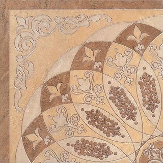 Kerama Marazzi Монтаньоне декор Декор Монтаньоне Беж Лаппатированный 1/4 Розона 40.2*40.2