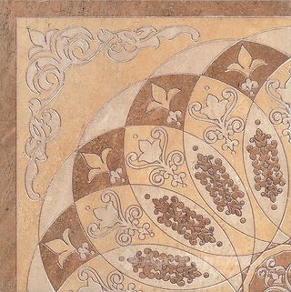 Kerama Marazzi Монтаньоне декор Декор Монтаньоне Беж 1/4 Розона Лаппатированный 42*42