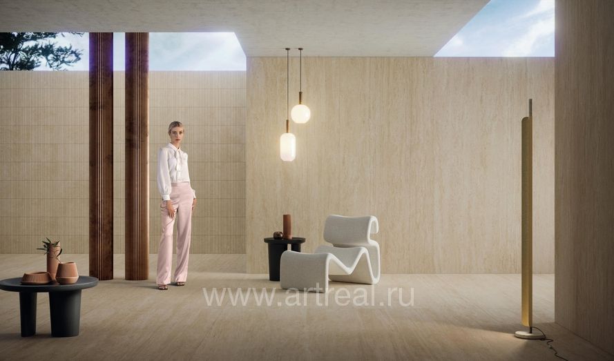 Керамогранит Atlas Concorde Marvel Travertine в интерьере