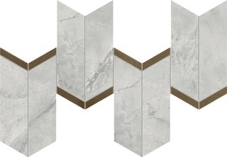 Мозаика Grey Cloud Mosaico Chevron Lappato 19.2*46.3